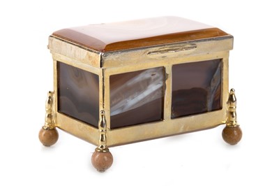 Lot 1105 - SCOTTISH AGATE TRINKET BOX