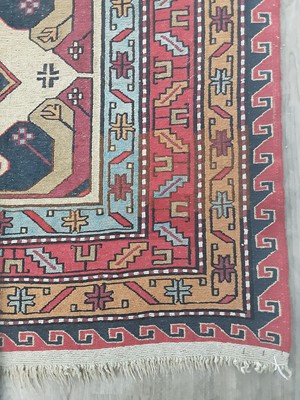 Lot 513 - RUSSIAN CAUCASIAN BORDERED RUG