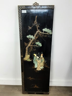 Lot 619 - SET OF FOUR CHINESE LACQUERED PANELS