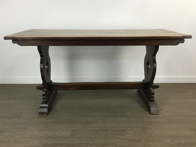 Lot 1393 - OAK REFECTORY DINING TABLE