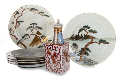 Lot 1354 - GROUP OF SIX MID 20TH CENTURY JAPANESE DISHES