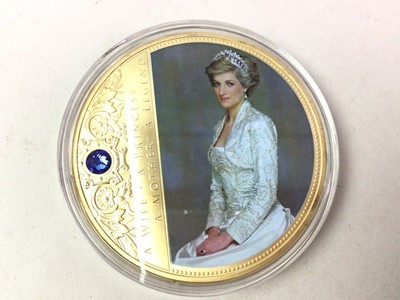 Lot 659 - TWO PRINCESS DIANA COMMEMORATIVE COIN AND RING SETS