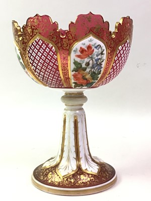 Lot 641 - BOHEMIAN OVERLAID GLASS COMPORT