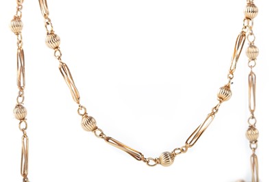 Lot 581 - TWO NINE CARAT GOLD CHAINS