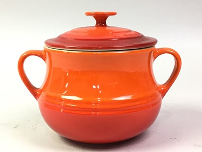 Lot 662 - GROUP OF EIGHT LE CREUSET VOLCANIC CERAMIC BEAN POTS