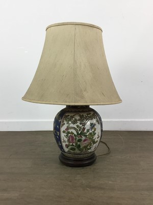 Lot 670 - THREE CHINESE CERAMIC TABLE LAMPS