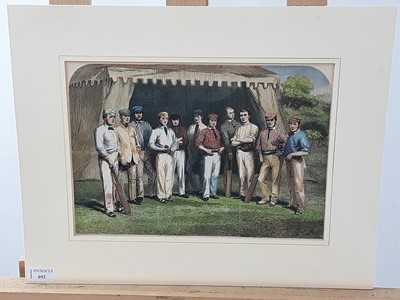 Lot 283 - VICTORIAN CRICKETING COLOUR ENGRAVING