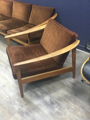 Lot 589 - BODAFORS OF SWEDEN, TEAK TWO-PIECE LOUNGE SUITE