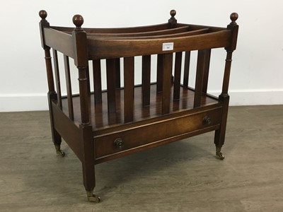 Lot 707 - MAHOGANY THREE DIVISION CANTERBURY MAGAZINE RACK