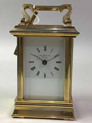 Lot 718 - BRASS CARRIAGE CLOCK