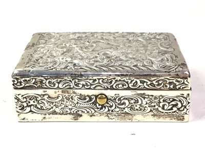 Lot 724 - SILVER EMBOSSED BOX