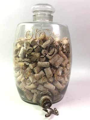 Lot 748 - CLEAR GLASS SCOTCH BARREL