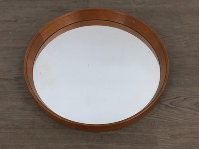 Lot 744 - MID CENTURY TEAK WALL MIRROR