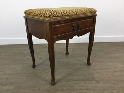 Lot 747 - MAHOGANY PIANO STOOL