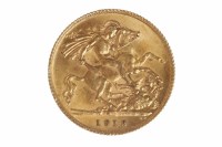 Lot 513 - GOLD HALF SOVEREIGN DATED 1919