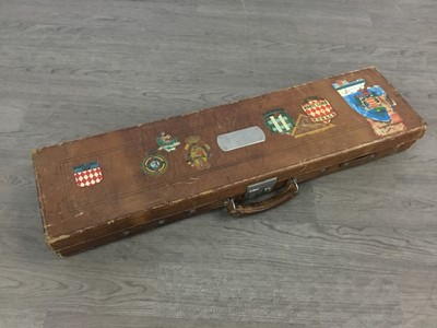 Lot 471 - GRIFFIN & HOWE OF NEW YORK, TAN LEATHER GUN CASE