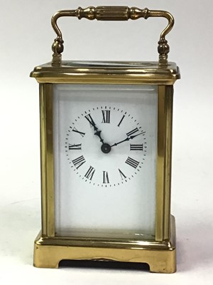 Lot 787 - BRASS CARRIAGE CLOCK