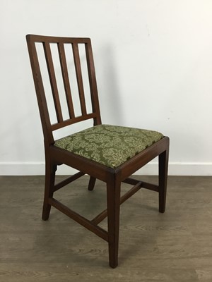 Lot 795 - SET OF SIX GEORGE III MAHOGANY DINING CHAIRS