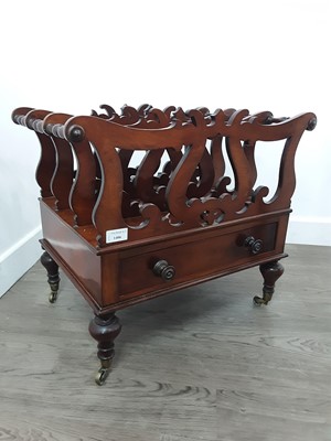 Lot 1406 - VICTORIAN MAHOGANY CANTERBURY