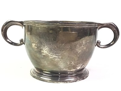 Lot 20a - GEORGE V SCOTTISH SILVER TWO-HANDLED BOWL