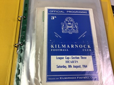 Lot 1715 - KILMARNOCK F.C., COLLECTION OF PROGRAMMES