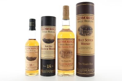 Lot 179 - GLENMORANGIE 18 YEAR OLD HALF BOTTLE AND 10 YEAR OLD