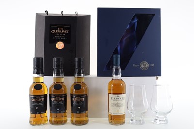 Lot 299 - GLENLIVET SPECTRA (3 X 20CL) AND TALISKER 10 YEAR OLD GIFT SET 20CL