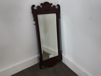 Lot 109 - MAHOGANY FRAMED WALL MIRROR