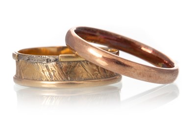 Lot 591 - TWO GOLD WEDDING BANDS