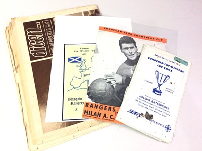 Lot 1725 - RANGERS F.C. VS. MOSCOW DYNAMO, ECWC TICKET, ITINERARY, AND TWO NEWSPAPERS