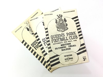 Lot 1731 - QUEEN'S PARK F.C., FOUR PROGRAMMES