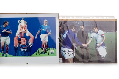 Lot 1746 - JOHN GREIG OF RANGERS F.C., SIGNED PICTURE