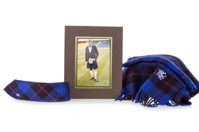 Lot 1750 - RANGERS F.C., FIRST OFFICIAL TARTAN TIE AND SCARF