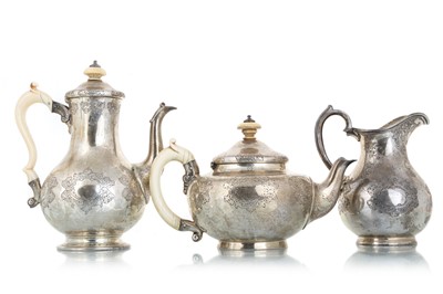 Lot 1045 - VICTORIAN SILVER TEA AND COFFEE SERVICE