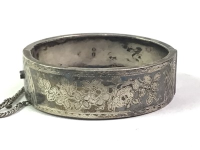 Lot 187 - TWO SILVER BANGLES