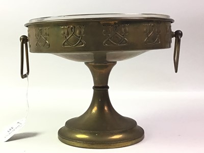 Lot 227 - ART NOUVEAU BRASS TAZZA