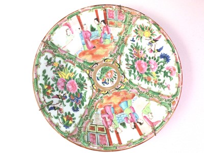 Lot 246 - CHINESE CANTON FAMILLE ROSE PLATE