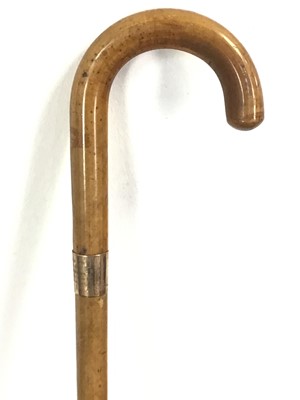 Lot 331 - NINE CARAT GOLD MOUNTED WALKING STICK