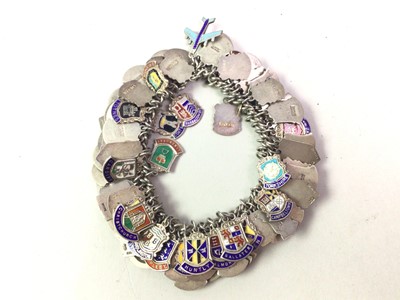 Lot 401 - SILVER SOUVENIR CHARM BRACELET