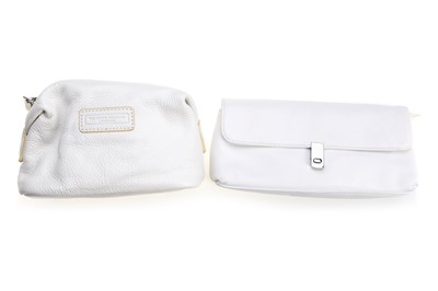 Lot 458 - WHITE COMPANY, WHITE LEATHER LADY'S MAKE UP BAG