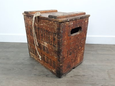 Lot 349 - TWO WOODEN DRINKS CRATES