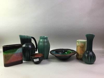 Lot 356 - BESWICK ART DECO JUG AND VASE