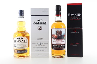 Lot 353 - OLD PULTENEY 12 YEAR OLD AND TOMATIN 12 YEAR OLD 'DUNDEE UNITED SCOTTISH CUP WINNERS 2010'