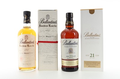 Lot 403 - BALLANTINE'S 21 YEAR OLD AND FOUNDER'S RESERVE 75CL