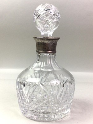 Lot 523 - FIVE CUT GLASS DECANTERS