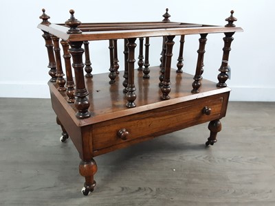 Lot 557 - VICTORIAN WALNUT MUSIC CANTERBURY