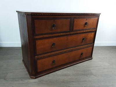 Lot 544 - OAK CHEST OF DRAWERS