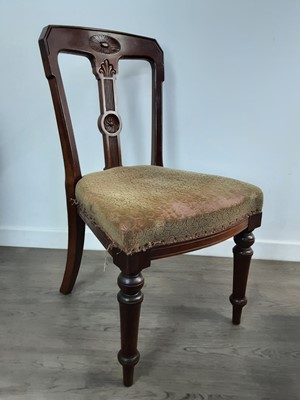 Lot 547 - SET OF SIX VICTORIAN WALNUT DINING CHAIRS