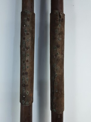 Lot 135 - PAIR OF EDWARDIAN BOAT OARS