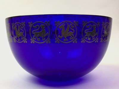 Lot 517 - EGIZA ARGENTO COBALT BLUE BOWL